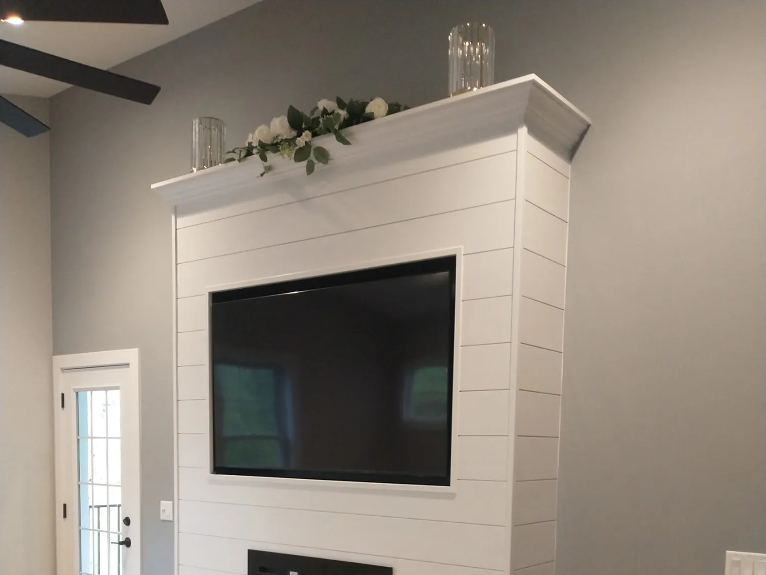 a TV/fireplace enclosure